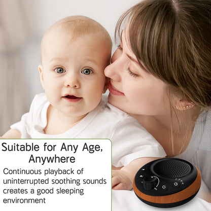 iDealSleep Sound Brown Noise Machine – 30 Soothing Sounds, 36-Level Volume, Auto-Off Timer, Memory