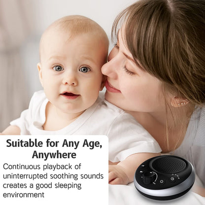 iDealSleep Sound Machine – 30 Soothing Sounds, 36-Level Volume, Auto-Off Timer