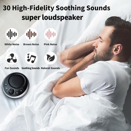 iDealSleep Sound Machine – 30 Soothing Sounds, 36-Level Volume, Auto-Off Timer