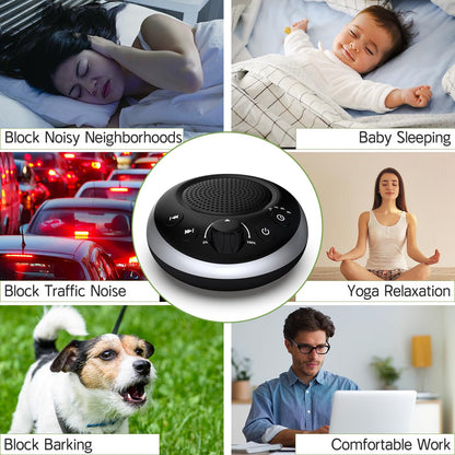 iDealSleep Sound Machine – 30 Soothing Sounds, 36-Level Volume, Auto-Off Timer