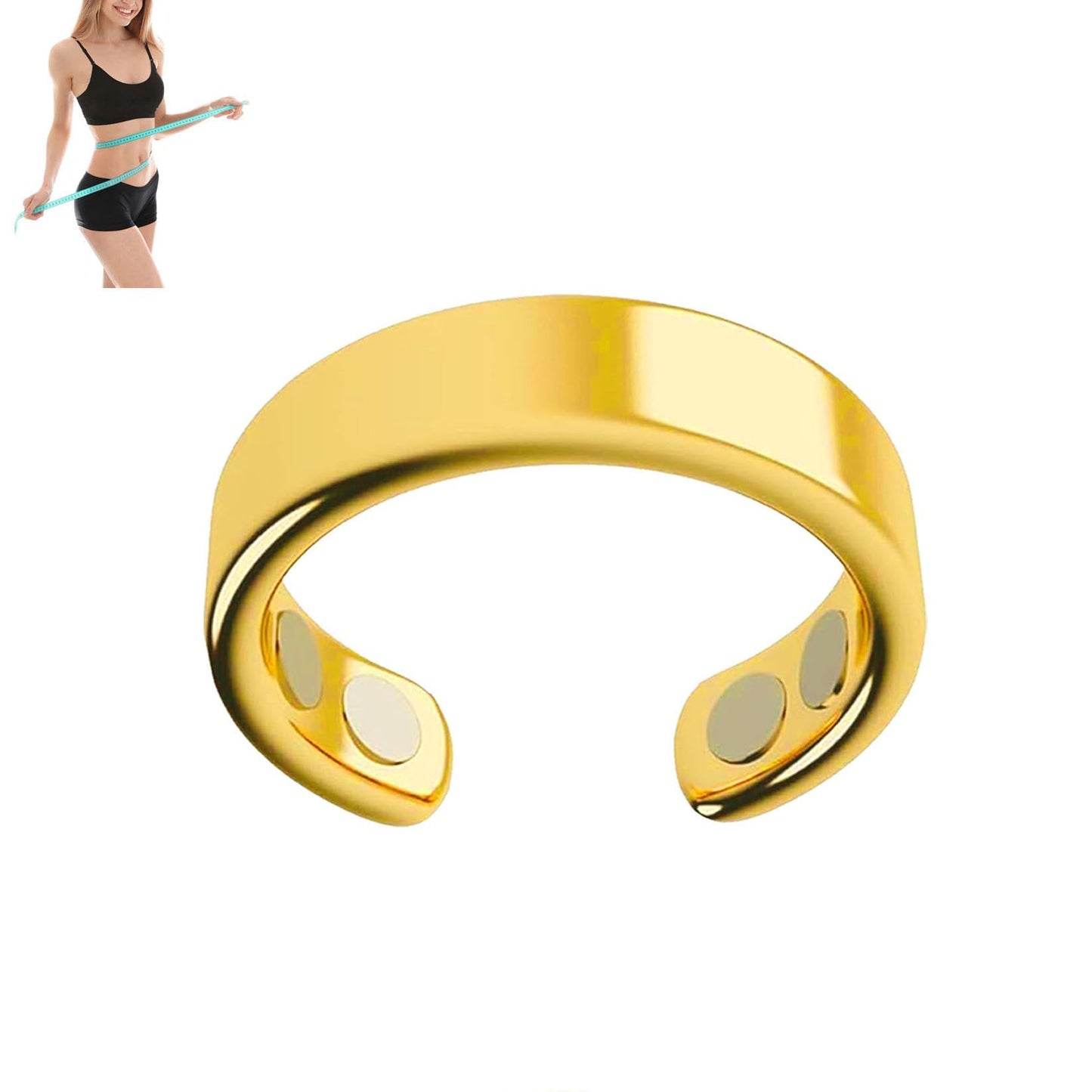 IENRGJ Rings for Women – Anti Snore Magnetic Therapy Ring (Gold) for Sleep & Migraine