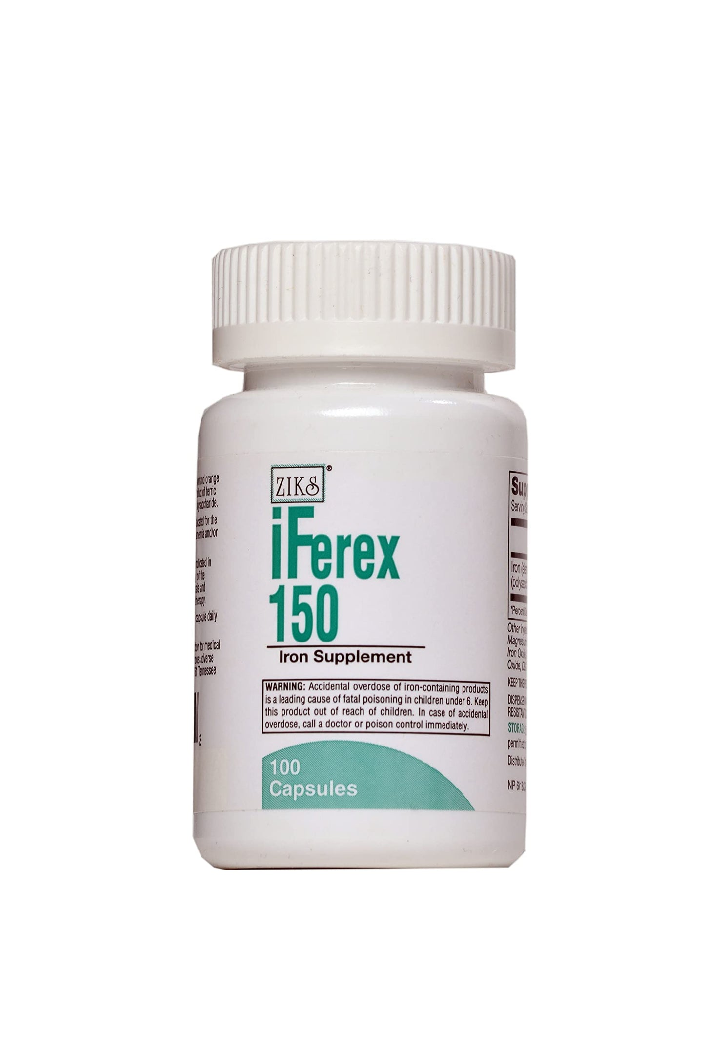 iFerex 150 - Polysaccharide Iron Complex Caps 100ct | Nnodum Pharmaceuticals