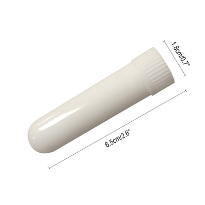 IFINTECHNO 100 Pcs White Refillable Nasal Inhalers | Eco-Friendly Aromatherapy Tubes