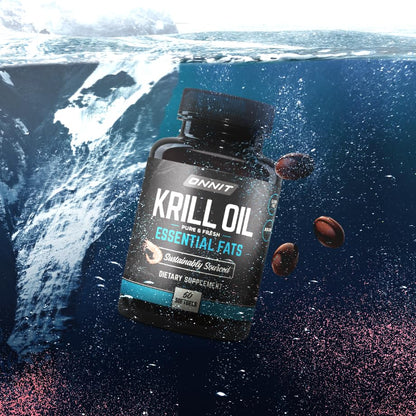 ONNIT Antarctic Krill Oil Soft Gels – IGEN Non-GMO, Omega-3s & Phospholipids