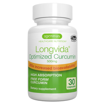 Igennus Longvida Curcumin 500mg | Ultra Bioavailable & 65x Plasma