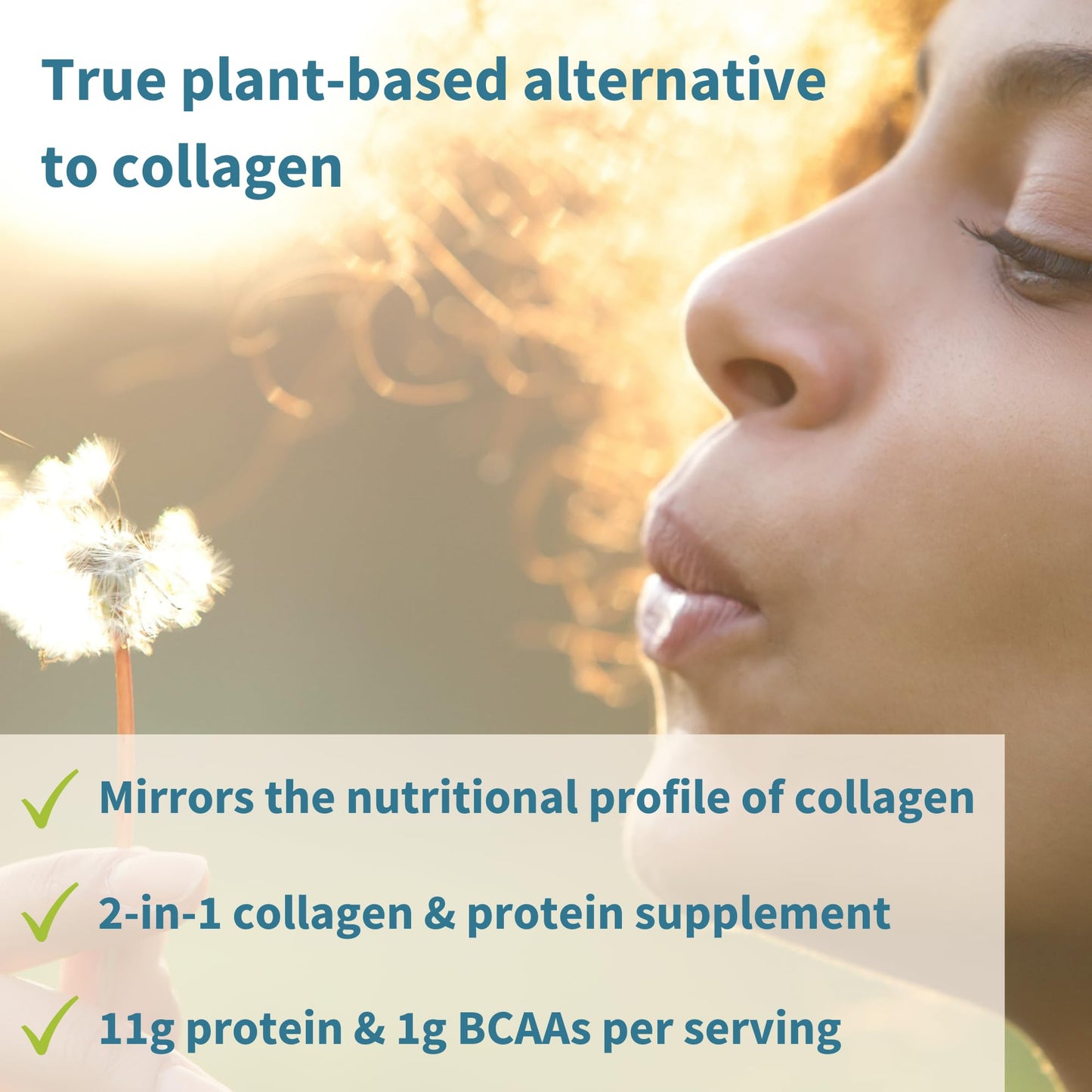 Igennus Vegan Vanilla Collagen Peptide Powder | Plant-Based & Vitamin C, 35 Servings