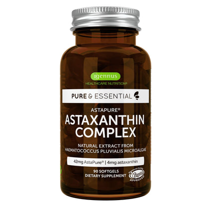 Igennus Vegan Astaxanthin 4mg Complex with Lutein & Zeaxanthin | 90 Softgels