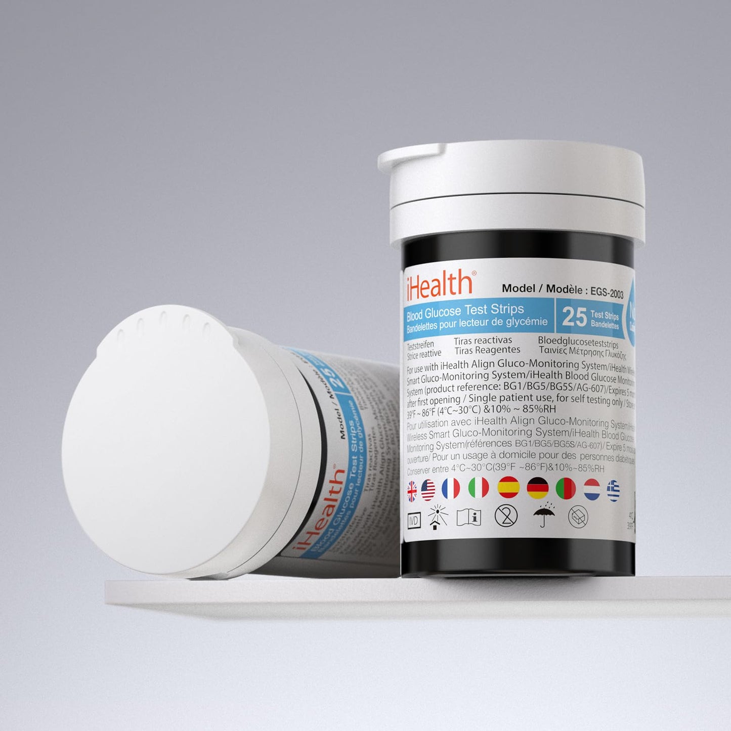 iHealth Blood Glucose Test Strips (50 Count) – No Coding, FSA Eligible