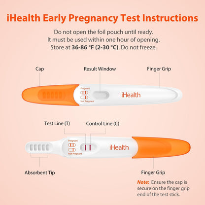 iHealth Pregnancy Test 3-Pack – Ultra-Sensitive HCG Kit, Early Detection, 6 Days Pre-Period, 99% Accurate