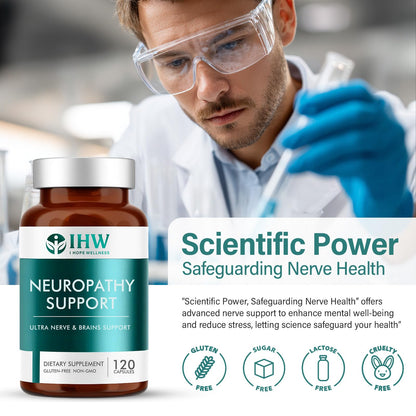 IHW Nerve Savior for Neuropathy – 120 Capsules | 600 mg Alpha Lipoic Acid & B Vitamins