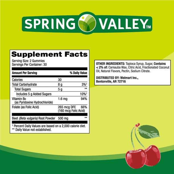 IKJ Beetroot Gummies Cherry 500 mg, 60 Count – Heart Health Support
