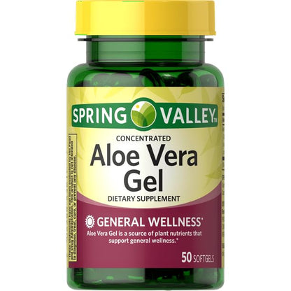 IKJ Concentrated Aloe Vera Gel Dietary Supplement – 50 Count