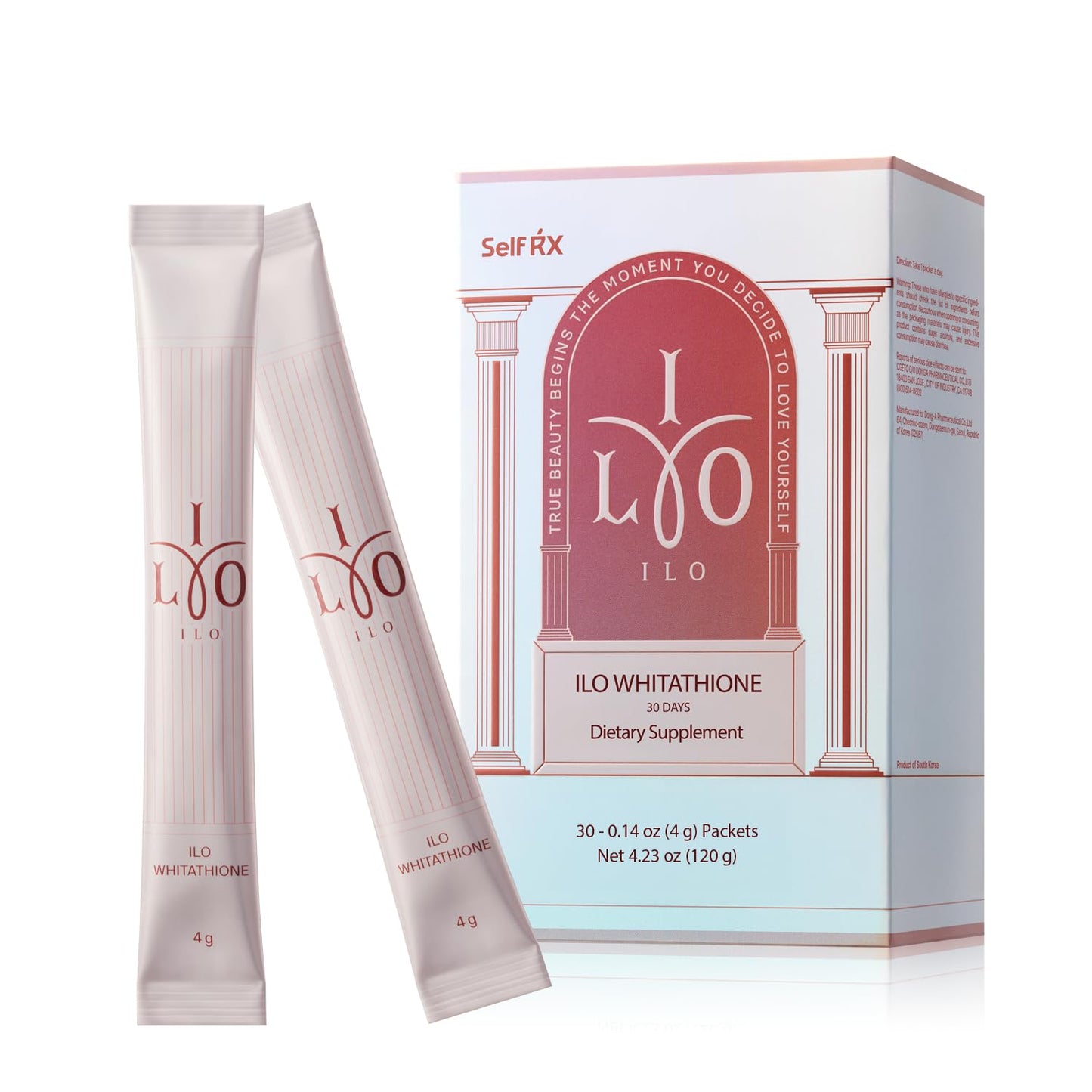 ILO Whitathione – Glutathione + White Tomato Antioxidant Powder with Vitamin C & E | 30-Pack Daily Glow Support