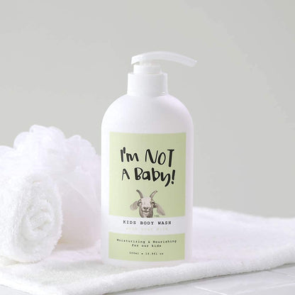 I'm NOT A Baby! Kids Body Wash – Goat Milk, Dermatologist Tested, Allergen-Free, Cruelty-Free, PETA, Tear-Free, 16.9 fl oz