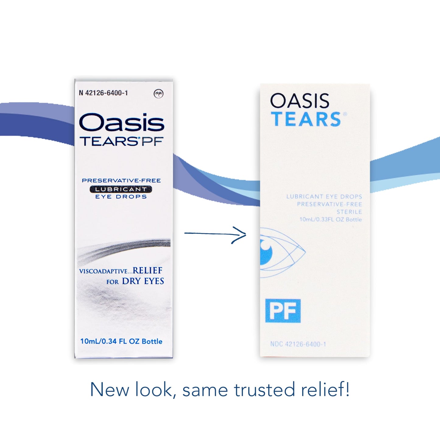 Oasis Tears OT6400 PF Preservative-Free Eye Drops | Dry Eye Relief, 0.34 fl oz