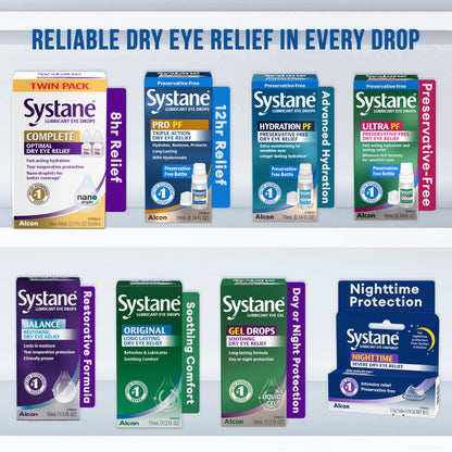 Systane Complete Lubricant Eye Drops Twin Pack — Fast Hydration & Long-Lasting Relief