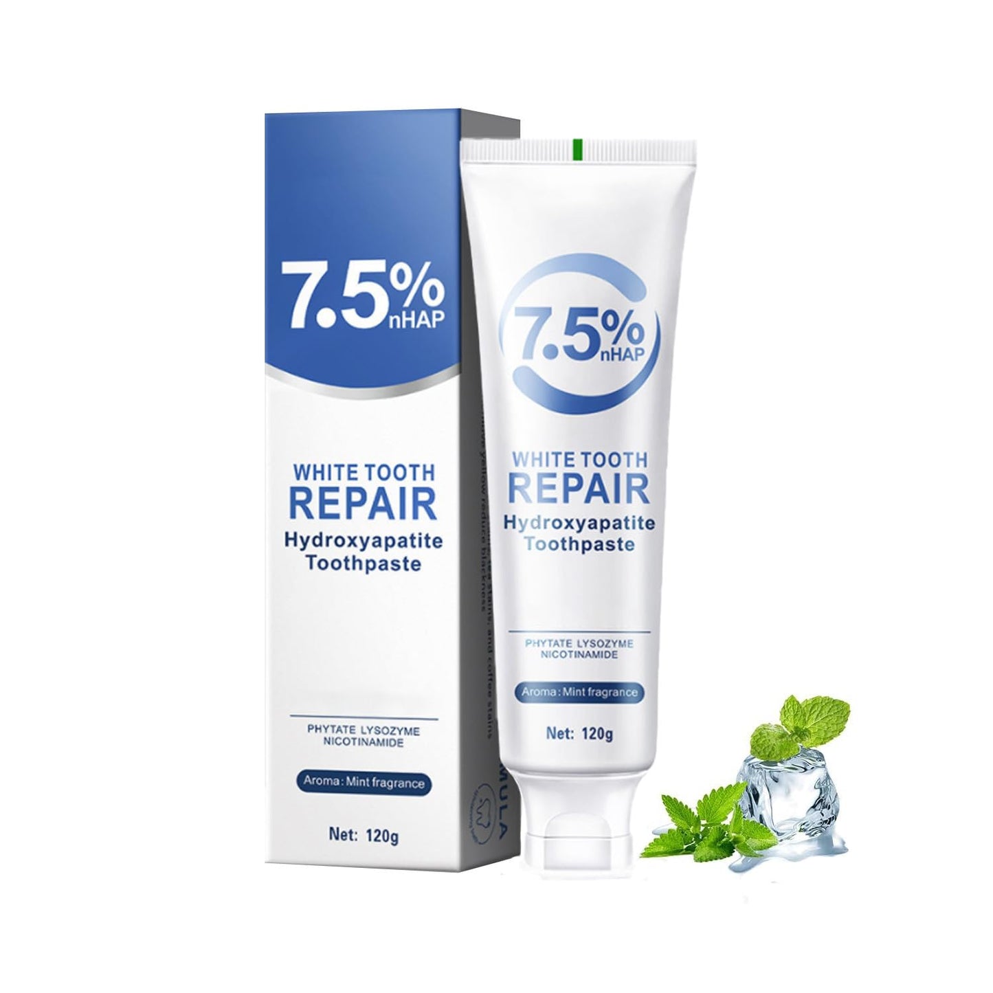Hydroxyapatite Toothpaste – Enamel Protection & Sensitive Teeth (Fluoride-Free, 4.23 oz)