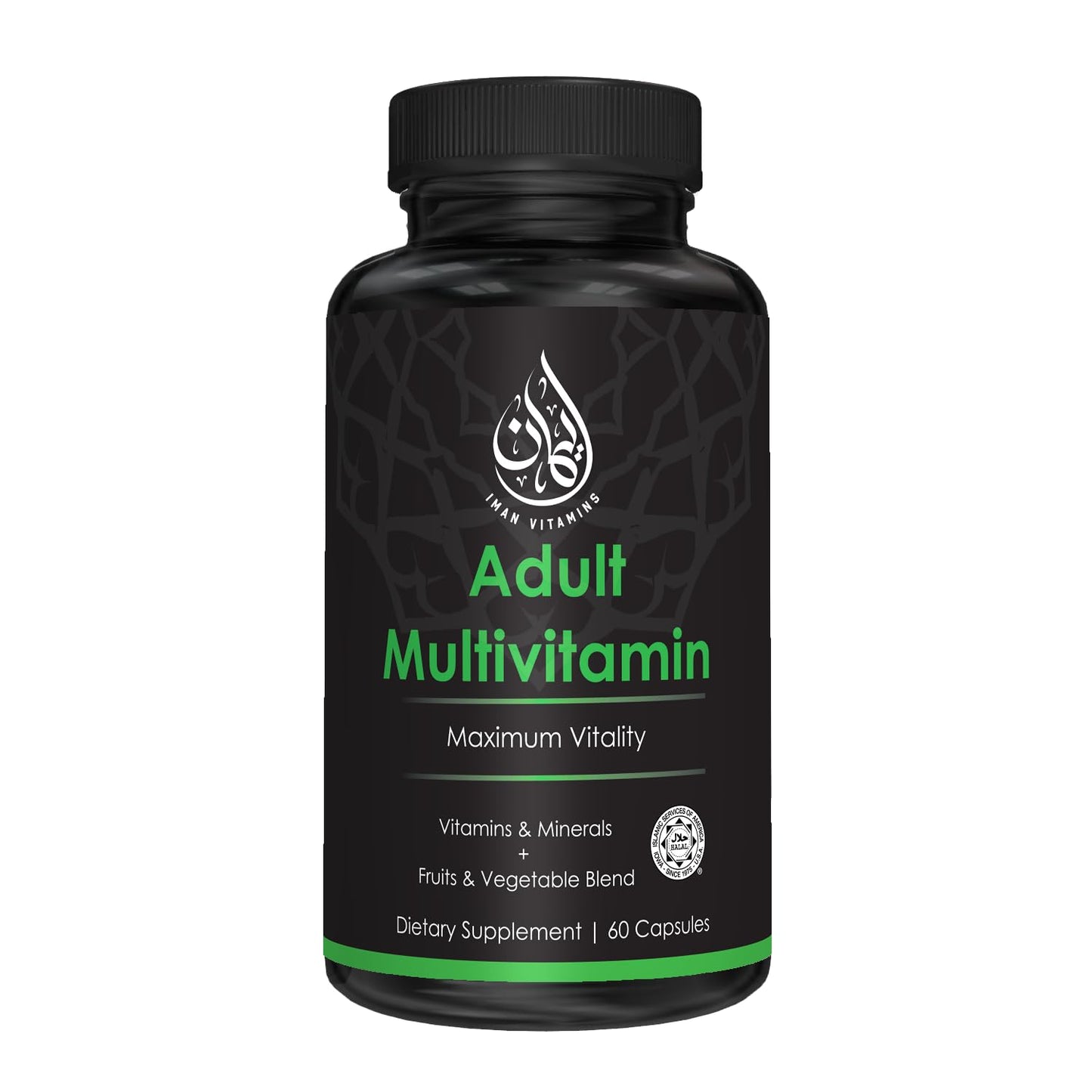 Iman Halal Complete Multivitamin for Adults – 60 Count | 42 Fruit & Veg Blend