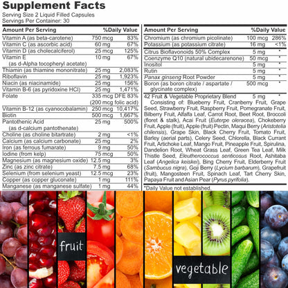 Iman Halal Complete Multivitamin for Adults – 60 Count | 42 Fruit & Veg Blend