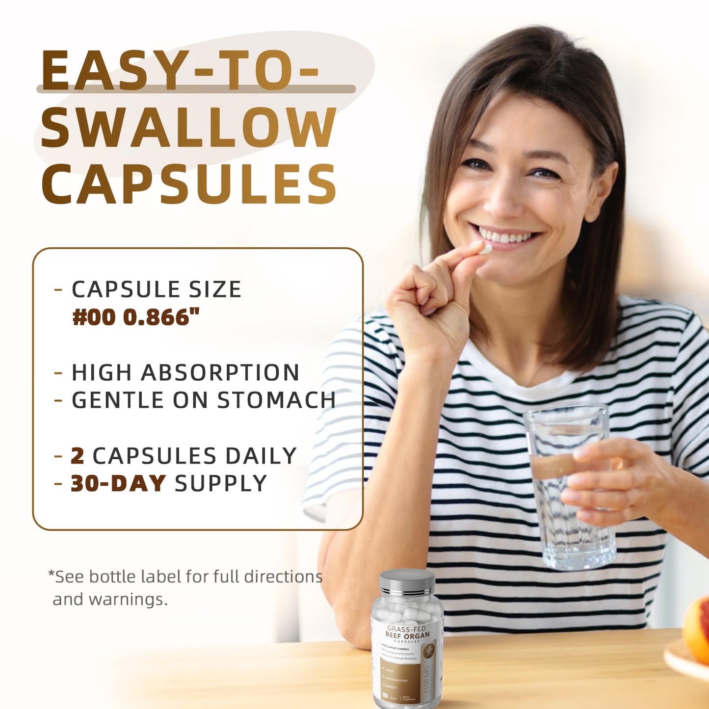 iMATCHME Grass-Fed Beef Liver Capsules for Women & Men | Hormone Balance & Energy - 60 Caps