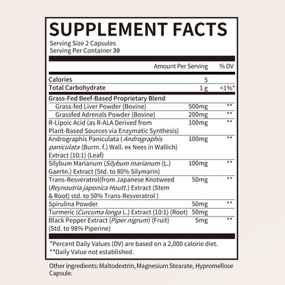 iMATCHME Grass-Fed Beef Liver Capsules for Women & Men | Hormone Balance & Energy - 60 Caps