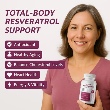 iMATCHME Resveratrol Supplement – 600mg Trans-Resveratrol with Liposomal Delivery | 120 Capsules