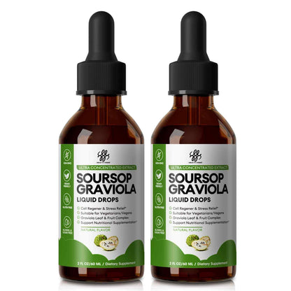iMATCHME 2 Pack Soursop Graviola Liquid Drops – Immune & Gut Health Support