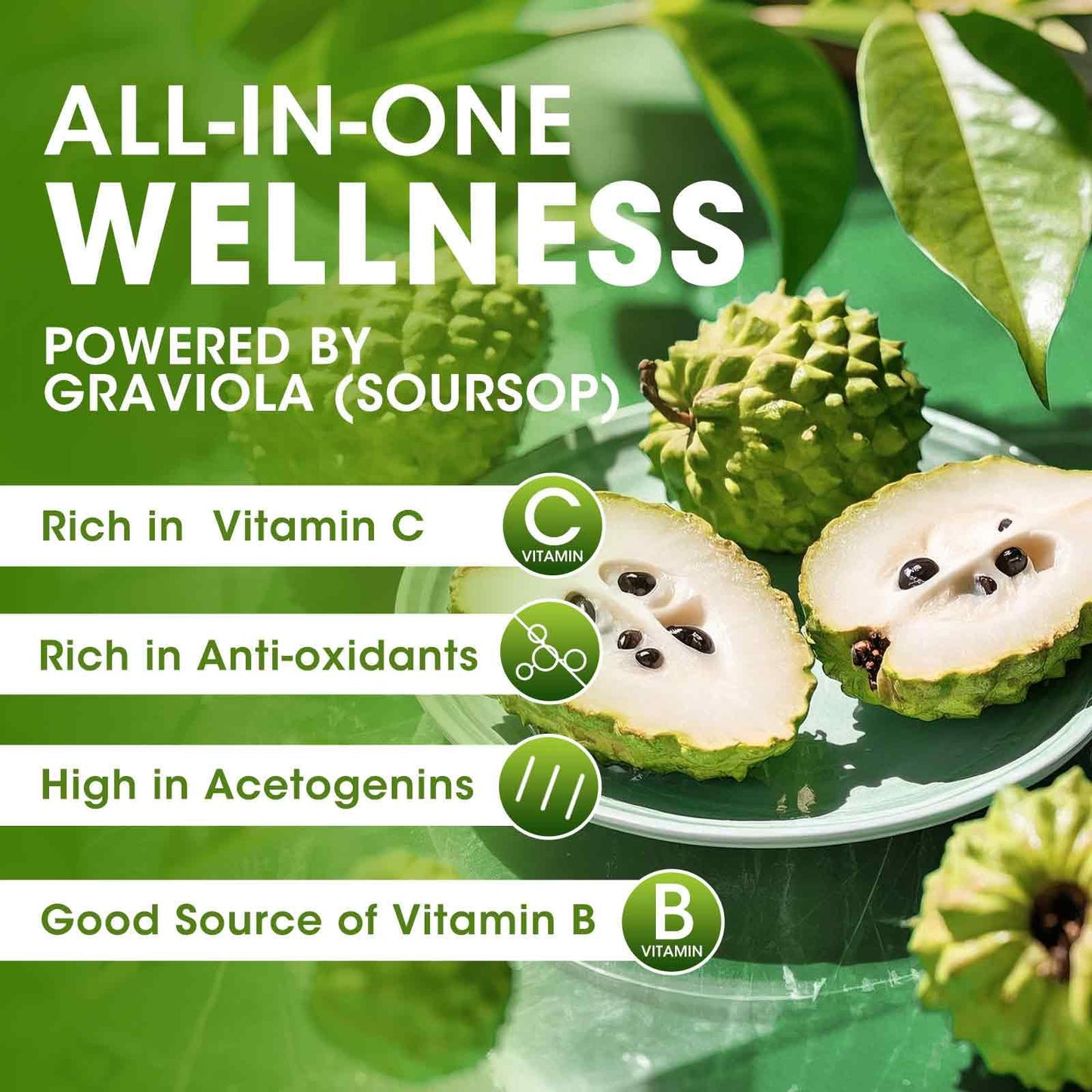 iMATCHME 2 Pack Soursop Graviola Liquid Drops – Immune & Gut Health Support