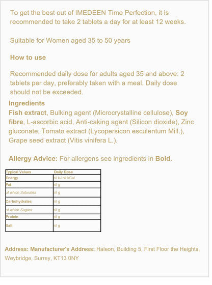 IMEDEEN Time Perfection Tabs 120's - Anti-Ageing Skincare Tablets