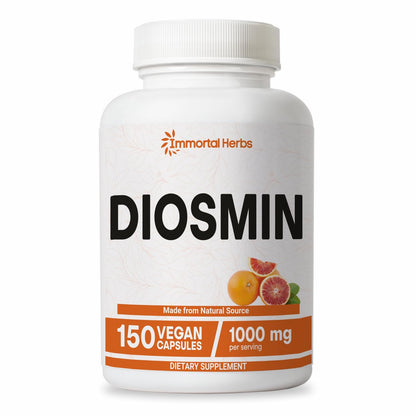 Immortal Herbs Diosmin 1000mg Complex – 150 Vegan Capsules | Citrus Bioflavonoids, Non-GMO, Gluten Free