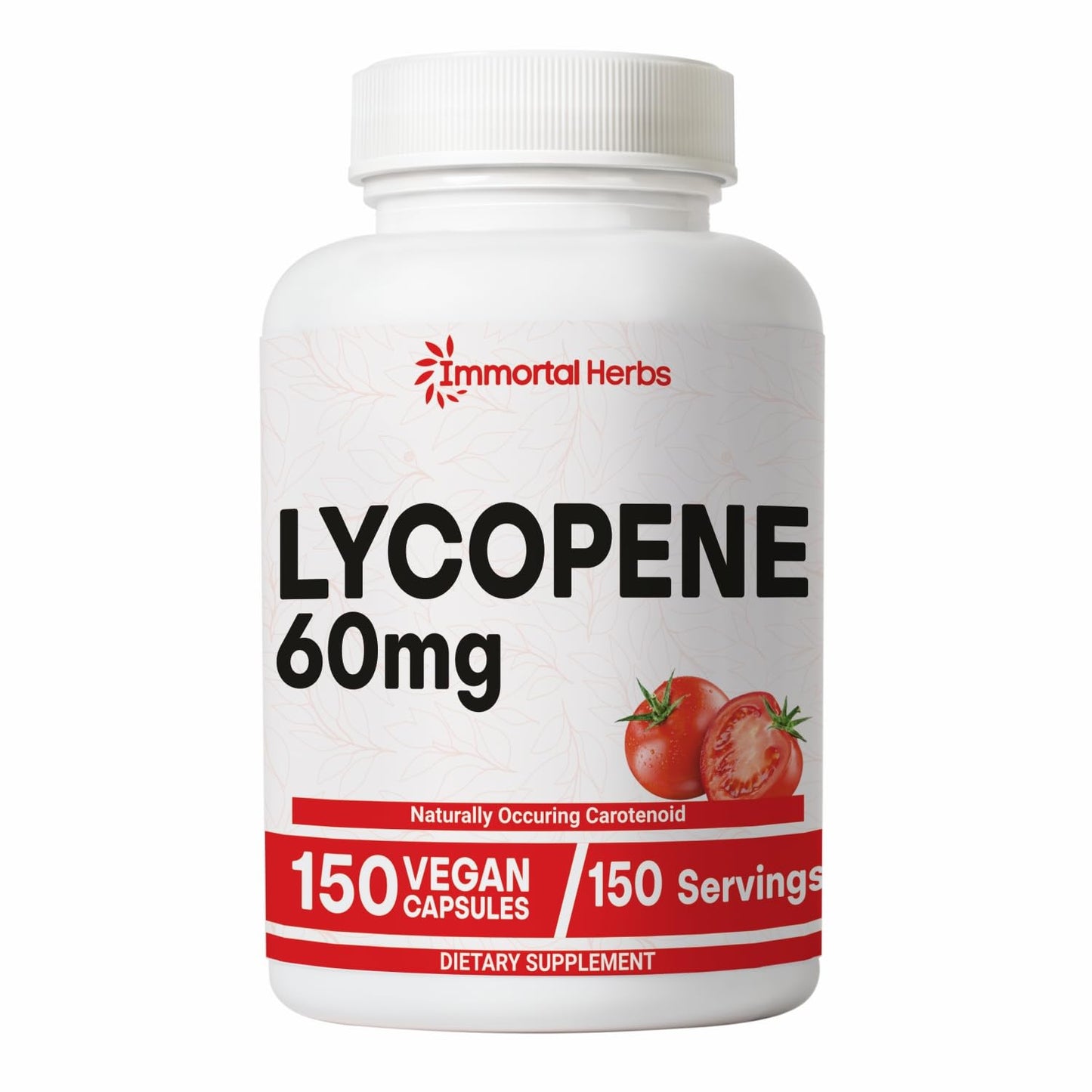 Immortal Herbs Lycopene 60mg for Men – 150 Capsules (Vegan, Non-GMO, Gluten Free)