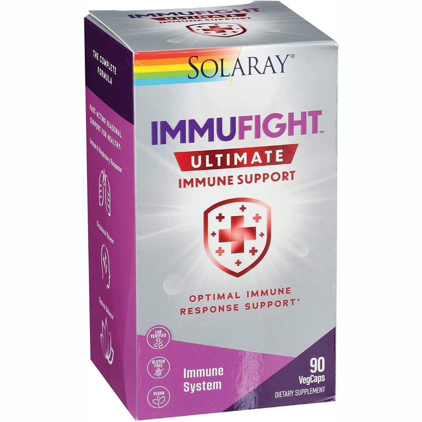 Solaray Immufight Ultimate Immune Support – Vitamin C & D, Zinc, Herbs | 90 VegCaps