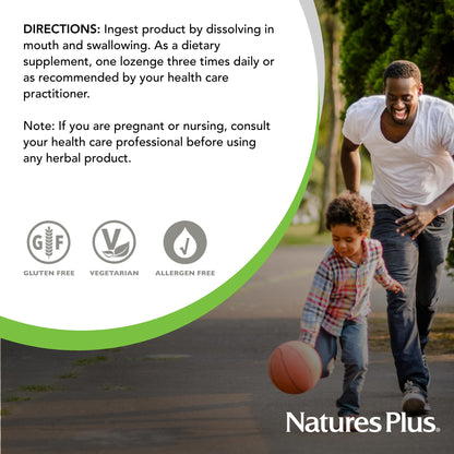 NaturesPlus ImmunActin Zinc Lozenges – Wild Cherry, 60 Vegan Lozenges | Immune Support