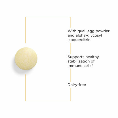 AllQlear Seasonal Immune Support – Quail Egg Powder, Berry Flavor, Dairy-Free | Integrative Therapeutics | 60 Chewable Tablets (30 Servings)