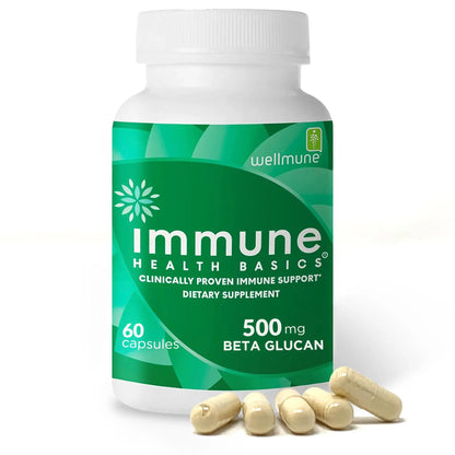 Immune Health Basics Ultra Strength Immunity – Clinically Studied Beta Glucan, Gluten-Free Vegan Capsules, 60 Count, 500 mg BritishVita | Premium UK Vitamins & Wellness Supplements