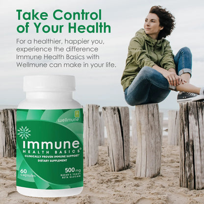Immune Health Basics Ultra Strength Immunity – Clinically Studied Beta Glucan, Gluten-Free Vegan Capsules, 60 Count, 500 mg BritishVita | Premium UK Vitamins & Wellness Supplements
