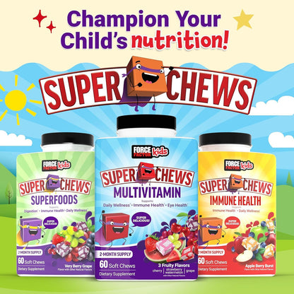 Immune Health Super Chews for Kids | Vitamin C, D, Zinc & Elderberry