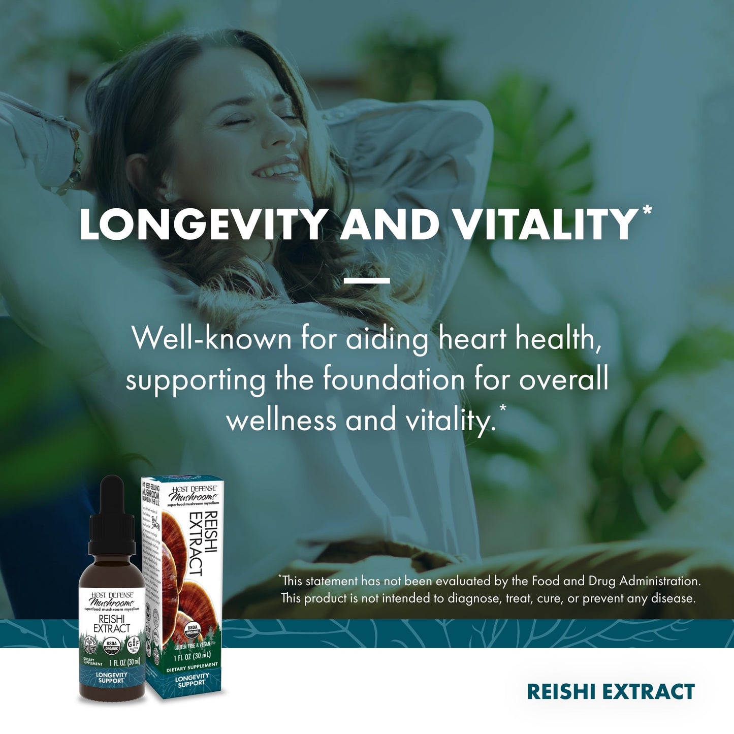 Host Defense Reishi Extract - Heart & Immune Support | 1 fl oz