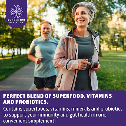 Premium 10-in-1 Immune Support Supplement with Elderberry & Probiotics – 60 Veg Caps