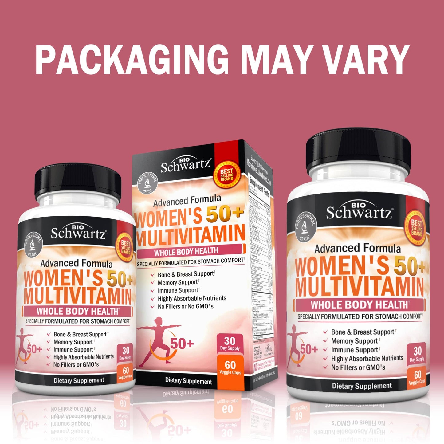 Daily Multivitamin for Women 50+ – Memory Support & Immune Health | 60 Capsules