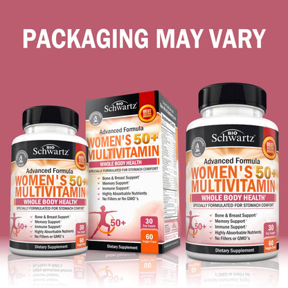 Daily Multivitamin for Women 50+ – Memory Support & Immune Health | 60 Capsules
