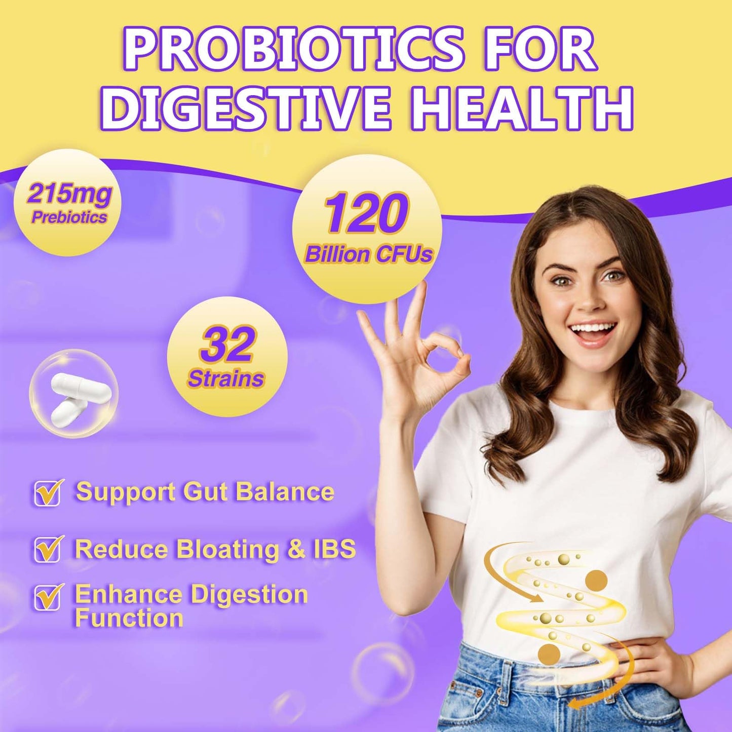 Probiotics for Women & Men – 120B CFUs, Immune Support & Detox Cleanse