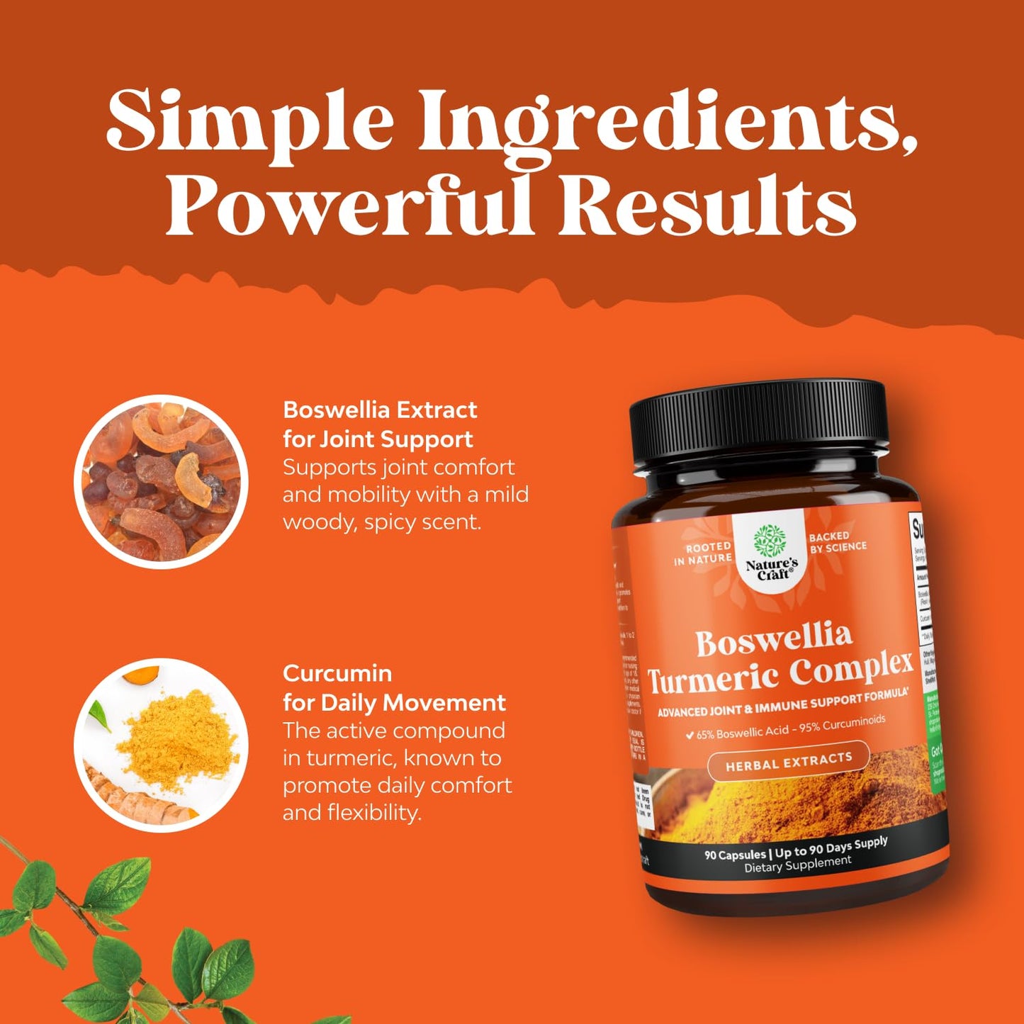 Boswellia Turmeric Capsules 500 mg – Joint & Immune Support | 90 Count