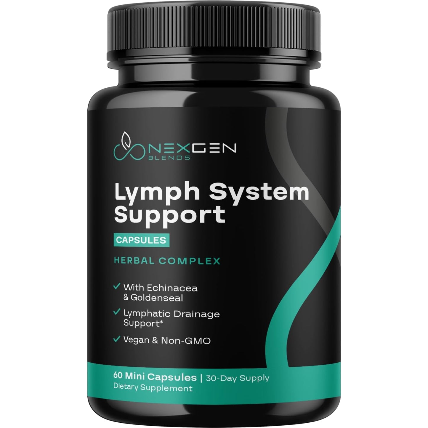 Herbal Lymph System Support - Vegan Lymphatic & Immune Support (1 Month)