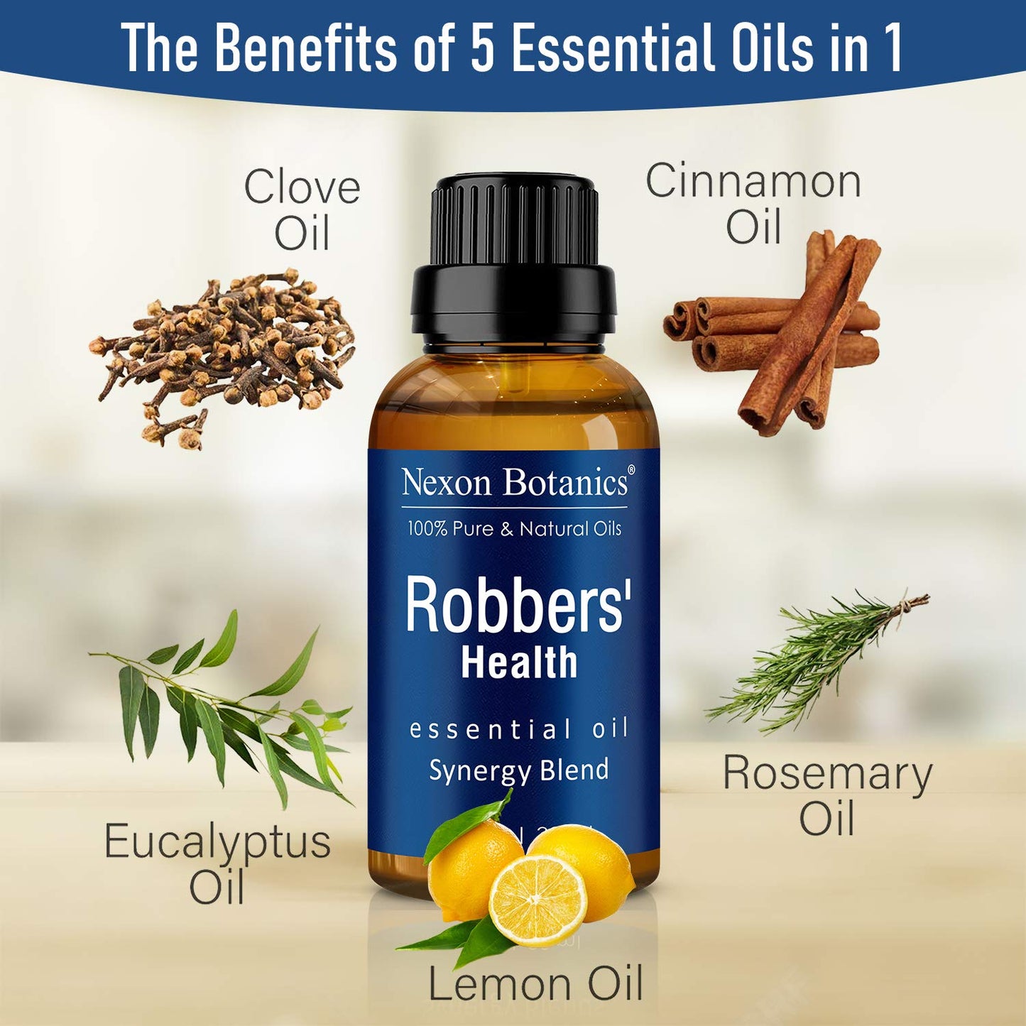 Robbers' Health Essential Oil Blend 30 ml - Immunity Boosting Thieves Oil | Nexon Botanics