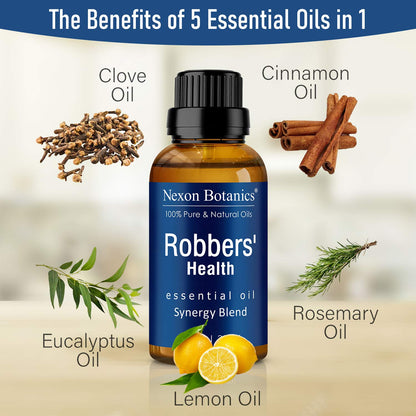 Robbers' Health Essential Oil Blend 30 ml - Immunity Boosting Thieves Oil | Nexon Botanics