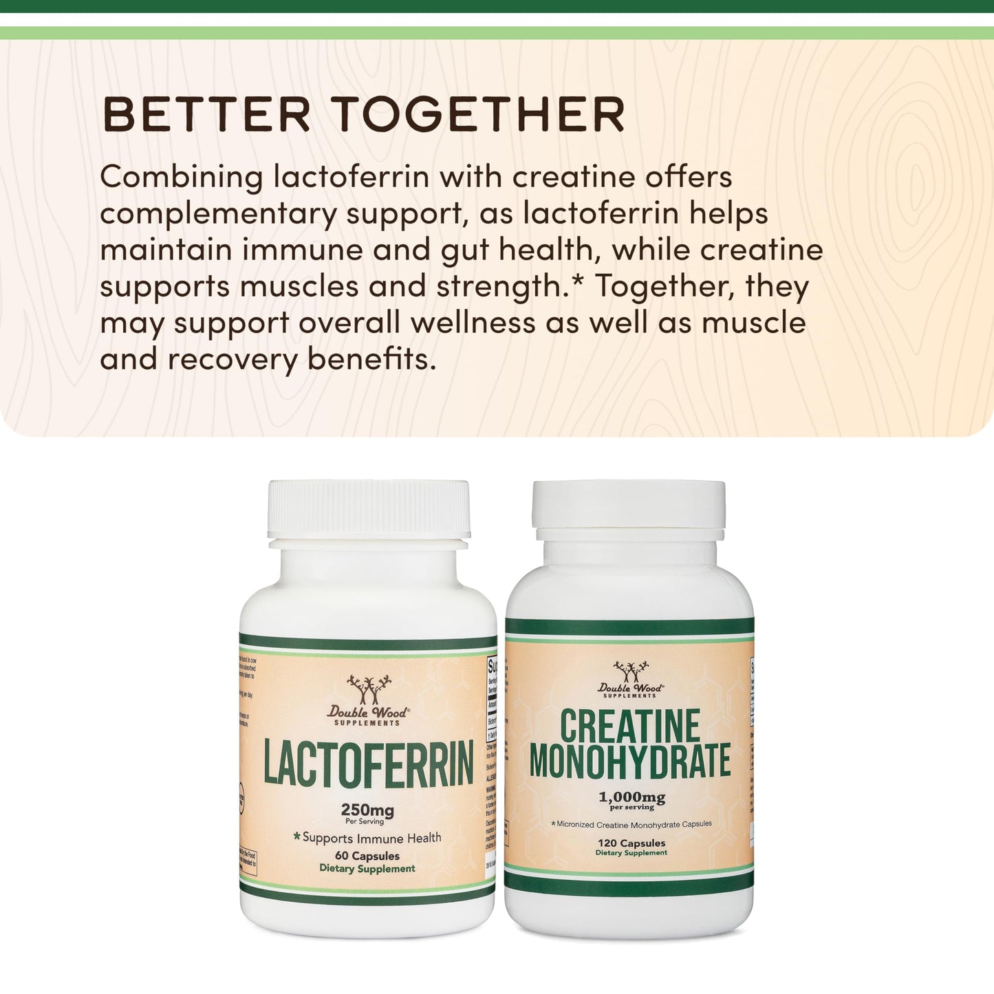 Lactoferrin 250mg – Bioferrin Lactoferrin (60 Caps) for Iron Support & Immune Health | Double Wood