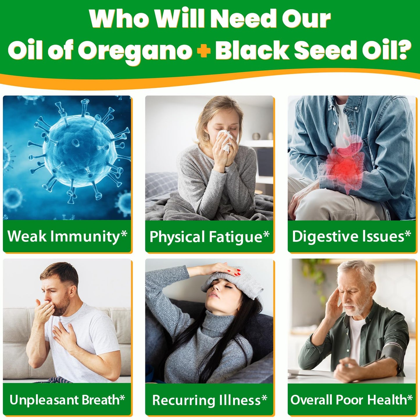 Oil Of Oregano with Black Seed Oil - 20000mg Oregano | 20x Carvacrol & Thymoquinone | 17-in-1 Immune & Digestive Support | 120 Liquid Phyto-Capsules