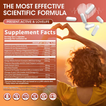 Magnesium Taurate Capsules 12-in-1 Complex – Heart & Immune Support, 120 Capsules