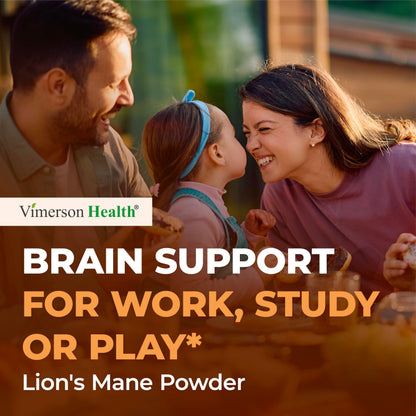 Lions Mane Capsule Supplement - Focus, Mood & Immune Support (60 Vegan Capsules) - Non-GMO